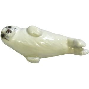 Bing & Grondahl Porcelain Baby Seal Figurine #2472 TR Lying on Back-Excellent